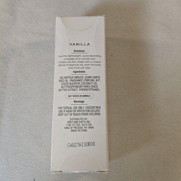 Spa Luxetique Vanilla Massage Oil enriched with Shea Butter 30 ml 1 fl oz NEW - Picture 2 of 7
